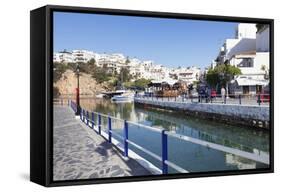 Voulismeni Lake, Agios Nikolaos, Lasithi, Crete, Greek Islands, Greece, Europe-Markus Lange-Framed Stretched Canvas