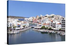 Voulismeni Lake, Agios Nikolaos, Lasithi, Crete, Greek Islands, Greece, Europe-Markus Lange-Stretched Canvas