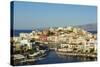 Voulismeni Lake and Port, Aghios Nikolaos, Crete, Greek Islands, Greece, Europe-Bruno Morandi-Stretched Canvas