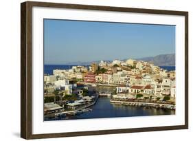 Voulismeni Lake and Port, Aghios Nikolaos, Crete, Greek Islands, Greece, Europe-Bruno Morandi-Framed Photographic Print