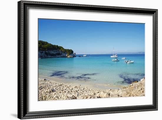 Voutoumi Beach, Antipaxos, Antipaxi, Ionian Islands, Greek Islands, Greece, Europe-Tuul-Framed Photographic Print