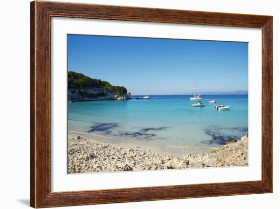 Voutoumi Beach, Antipaxos, Antipaxi, Ionian Islands, Greek Islands, Greece, Europe-Tuul-Framed Photographic Print