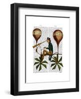 Voyage a La Lune Hot Air Balloon-Fab Funky-Framed Art Print