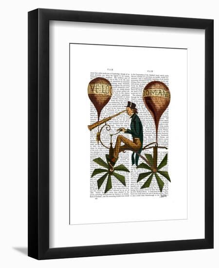 Voyage a La Lune Hot Air Balloon-Fab Funky-Framed Art Print