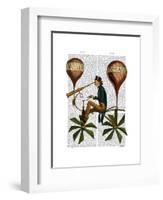 Voyage a La Lune Hot Air Balloon-Fab Funky-Framed Art Print