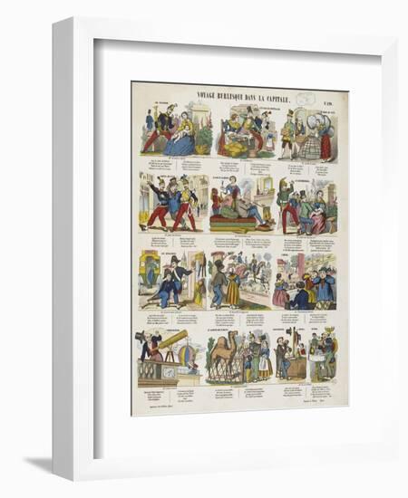 Voyage burlesque dans la capitale-null-Framed Premium Giclee Print