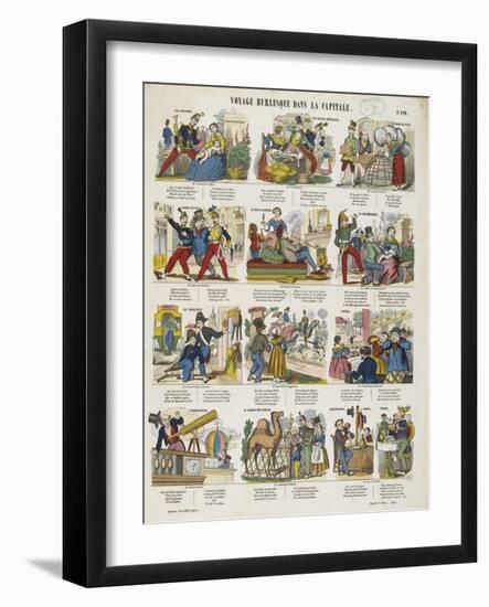 Voyage burlesque dans la capitale-null-Framed Giclee Print