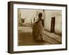 Voyage en Algérie : femme marchant dans une rue de Biskra-Henri Jacques Edouard Evenepoel-Framed Giclee Print