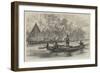 Voyage of HMS Challenger, Village in Humboldt Bay, New Guinea-null-Framed Giclee Print