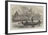 Voyage of HMS Challenger, Village in Humboldt Bay, New Guinea-null-Framed Giclee Print