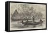 Voyage of HMS Challenger, Village in Humboldt Bay, New Guinea-null-Framed Stretched Canvas