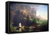 Voyage Of Life-Childhood-Thomas Cole-Framed Stretched Canvas