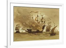 Voyage of Philip the Fair to Spain-Willem II Steelink-Framed Giclee Print