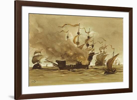 Voyage of Philip the Fair to Spain-Willem II Steelink-Framed Giclee Print