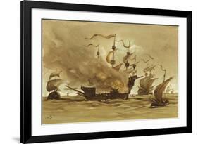Voyage of Philip the Fair to Spain-Willem II Steelink-Framed Giclee Print
