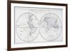 Voyage of Robinson Crusoe, from 18th Century Map of World-null-Framed Giclee Print
