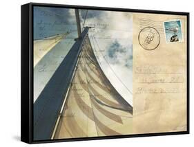 Voyage Postcard II-Susan Bryant-Framed Stretched Canvas