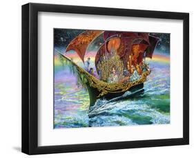 Voyage Through Rainbow Waters-Josephine Wall-Framed Giclee Print