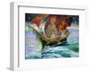 Voyage Through Rainbow Waters-Josephine Wall-Framed Giclee Print