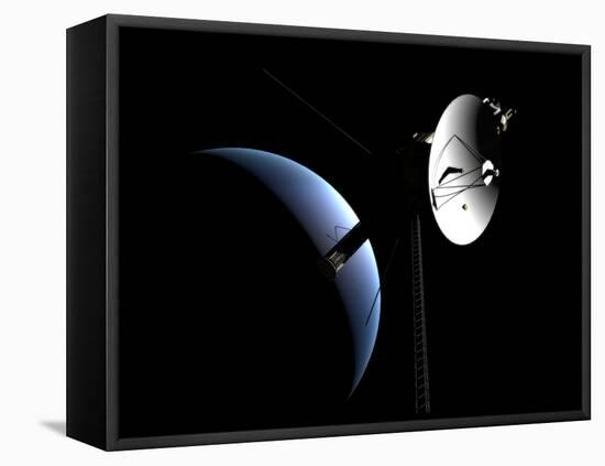 Voyager 1 at Neptune-null-Framed Stretched Canvas