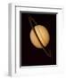 Voyager 1 Image of Saturn & Three of Its Moons-null-Framed Premium Photographic Print