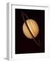 Voyager 1 Image of Saturn & Three of Its Moons-null-Framed Photographic Print