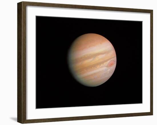 Voyager 1 Photo of Jupiter-null-Framed Photographic Print