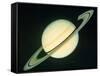 Voyager 1 Photo of Saturn & Its Rings-null-Framed Stretched Canvas