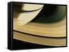 Voyager 1 Photo of Saturn & Its Rings-null-Framed Stretched Canvas