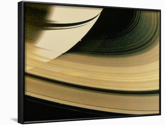 Voyager 1 Photo of Saturn & Its Rings-null-Framed Photographic Print