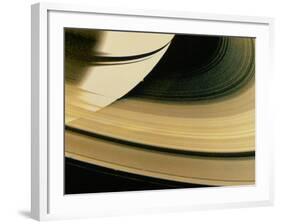 Voyager 1 Photo of Saturn & Its Rings-null-Framed Photographic Print