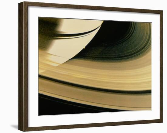 Voyager 1 Photo of Saturn & Its Rings-null-Framed Photographic Print