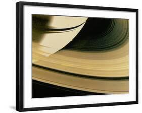 Voyager 1 Photo of Saturn & Its Rings-null-Framed Photographic Print