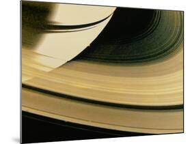 Voyager 1 Photo of Saturn & Its Rings-null-Mounted Photographic Print