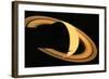 Voyager 1 Photograph of Saturn & Its Ring System-null-Framed Premium Photographic Print