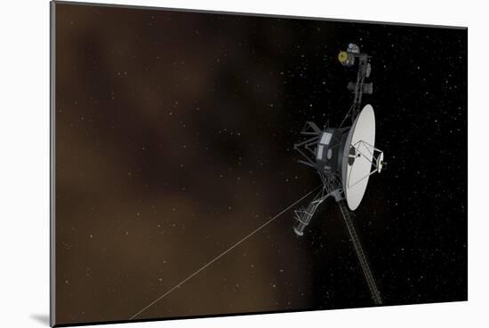 Voyager 1 Spacecraft Entering Interstellar Space-null-Mounted Art Print