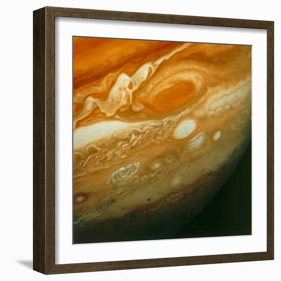 Voyager 1 View of Jupiter's Great Red Spot-null-Framed Premium Photographic Print