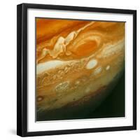 Voyager 1 View of Jupiter's Great Red Spot-null-Framed Premium Photographic Print