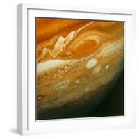 Voyager 1 View of Jupiter's Great Red Spot-null-Framed Premium Photographic Print