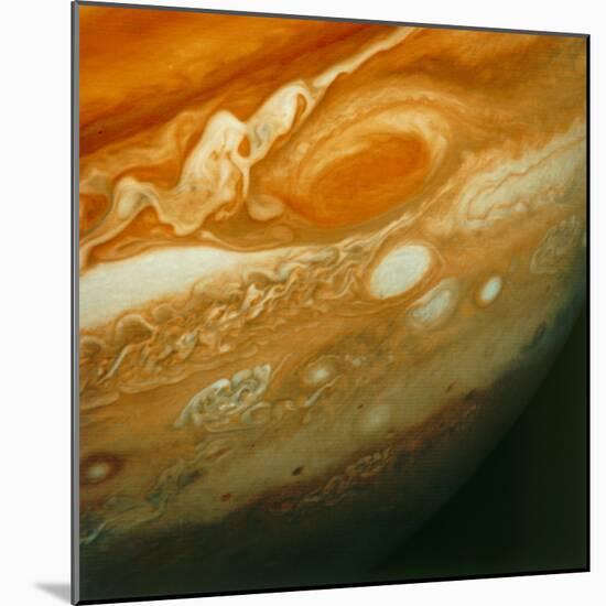 Voyager 1 View of Jupiter's Great Red Spot-null-Mounted Premium Photographic Print