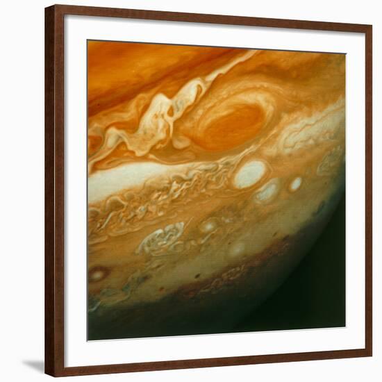 Voyager 1 View of Jupiter's Great Red Spot-null-Framed Photographic Print