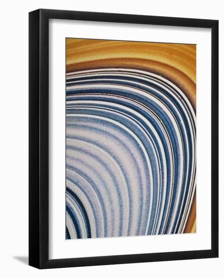 Voyager 2 Close-up of Saturn's C & B Ring-null-Framed Photographic Print