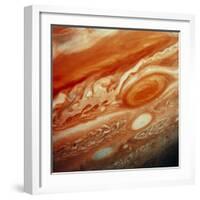 Voyager 2 Image of Jupiter, Showing Great Red Spot-null-Framed Premium Photographic Print