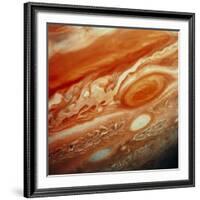 Voyager 2 Image of Jupiter, Showing Great Red Spot-null-Framed Photographic Print