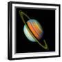 Voyager 2 Image of Saturn & Its Rings-null-Framed Premium Photographic Print