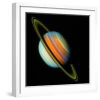 Voyager 2 Image of Saturn & Its Rings-null-Framed Premium Photographic Print