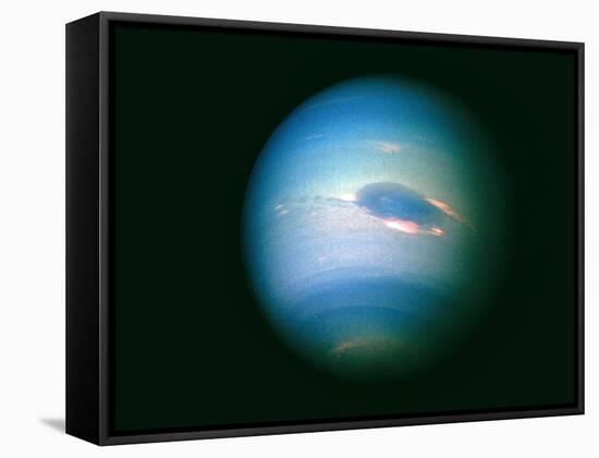 Voyager 2 Image of the Planet Neptune-null-Framed Stretched Canvas
