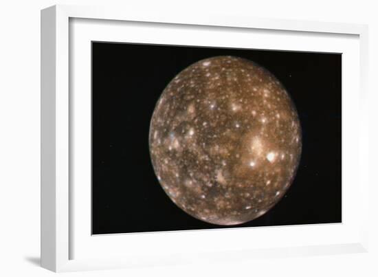 Voyager 2 Photo of Callisto, Jupiter's Fourth Moon-null-Framed Photographic Print