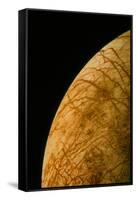 Voyager 2 Photo of Europa, One of Jupiter's Moons-null-Framed Stretched Canvas