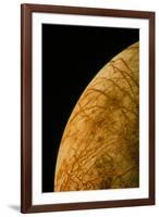 Voyager 2 Photo of Europa, One of Jupiter's Moons-null-Framed Photographic Print